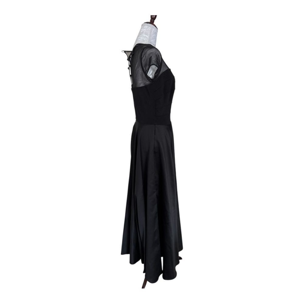 JS Collection Vintage Elegant Black Evening Gown - Picture 4 of 11